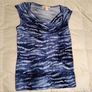 Michael Kors blue slouch neck tank